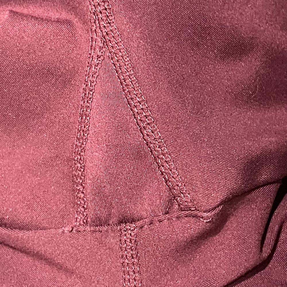 Jockey Women's Rich Burgundy Leggings with Side Pockets, Polyester Spandex Blend - Picture 9 of 11